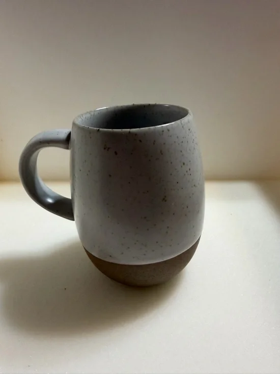 Creative Co-Op Speckled Gray Mug with Brown Base - Picture 3 of 10